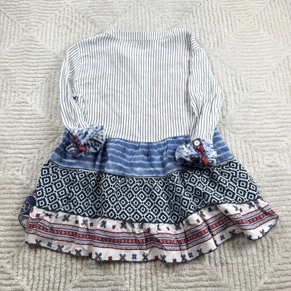 John Mark Tunic Top Women XS Tiered Boho Artsy Chic Peplum Whimsical Cottagrcore - Picture 2 of 10